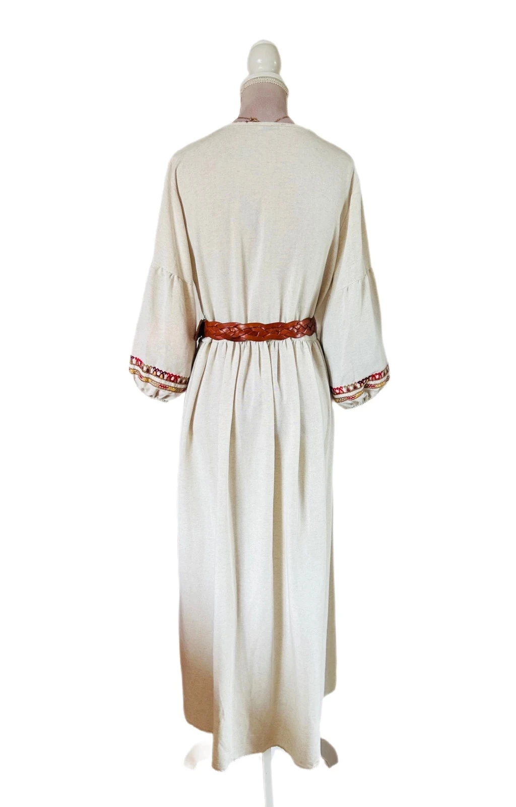 🧿🌿Vestido Bohème Folk Bordado de Istambul • Turkish Embroidered Maxi Dress S/36🌿🧿 – photo 11